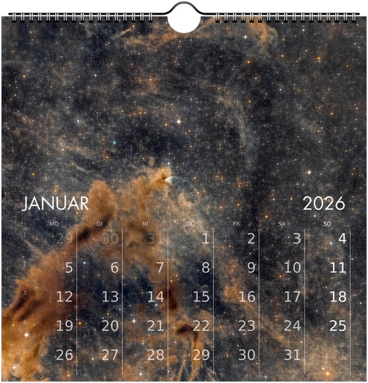 Wandkalender Astronomie 2026 21x21cm (EU & Rest der Welt)