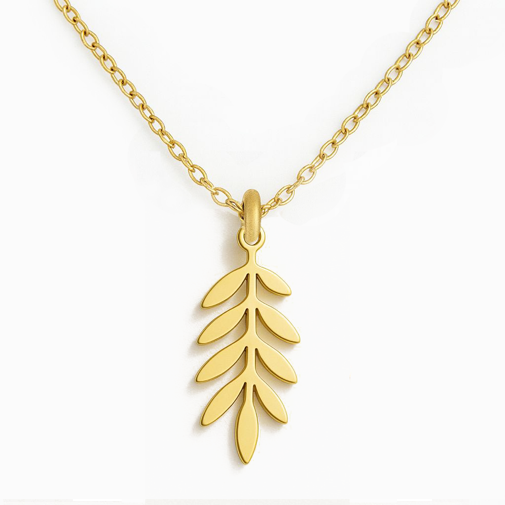 Gliederkette mit Anhänger - Gold