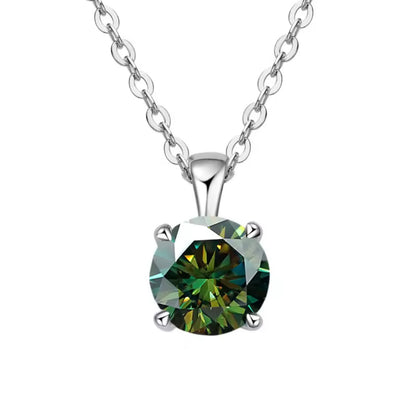 925 Sterling Silber natur - Moissanit Halsketten