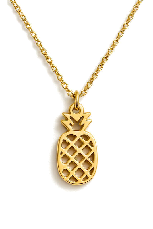 Gliederkette mit Anhänger - Gold