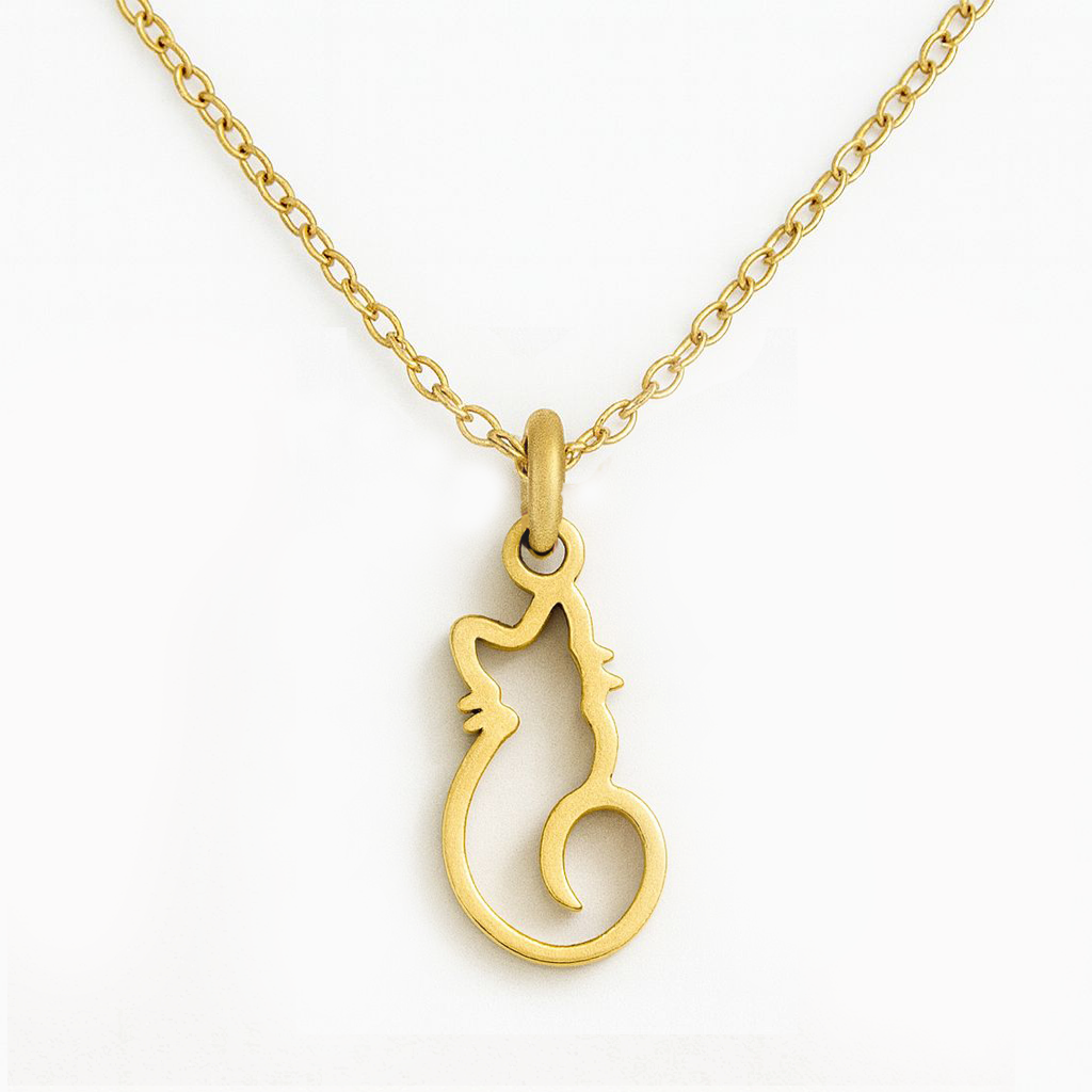 Gliederkette mit Anhänger - Gold