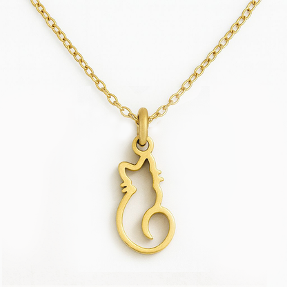 Gliederkette mit Anhänger - Gold