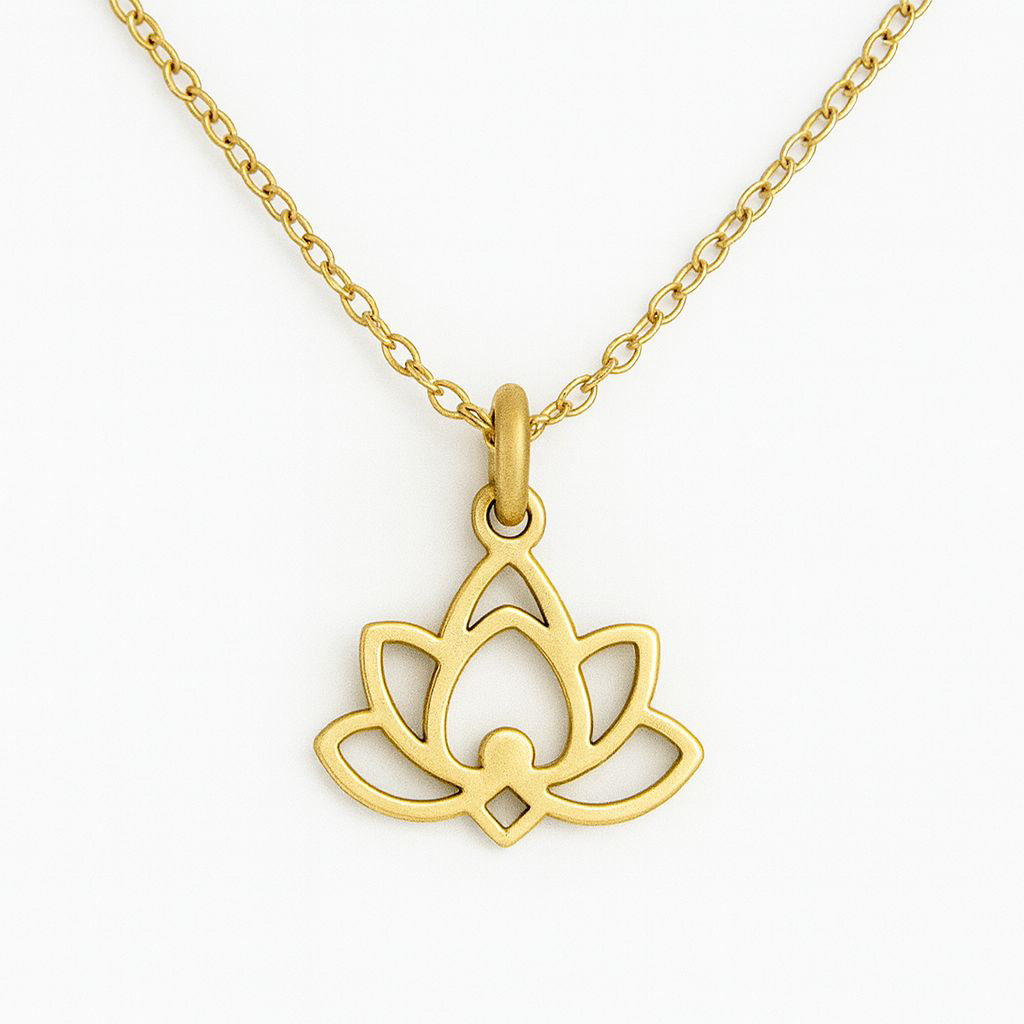 Gliederkette mit Anhänger - Gold