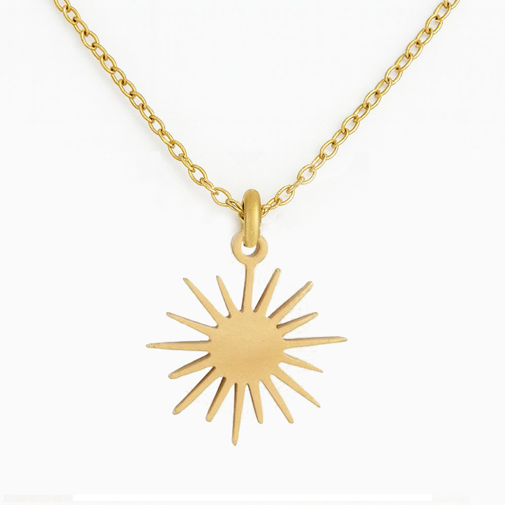 Gliederkette mit Anhänger - Gold