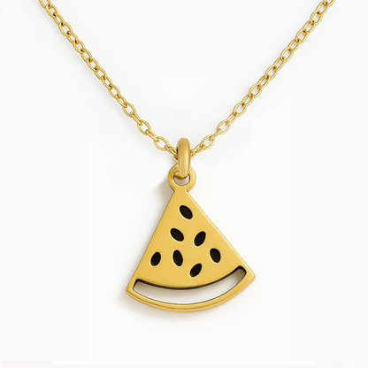 Gliederkette mit Anhänger - Gold